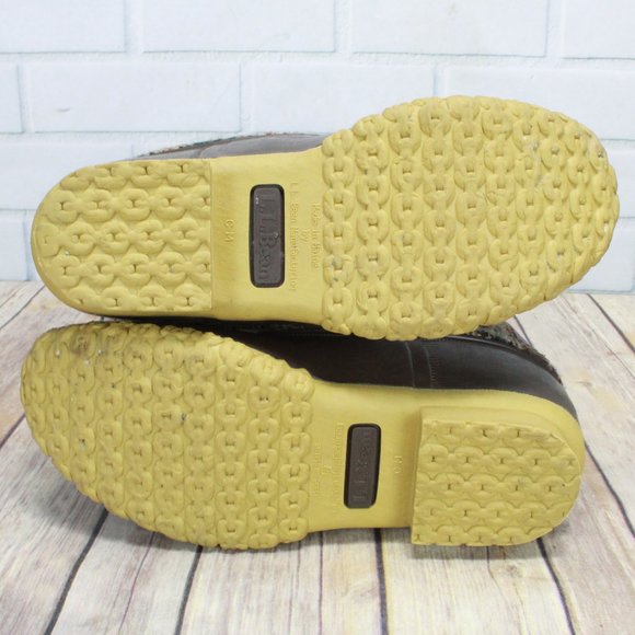 LL BEAN 16 inch Signature Wool Plaid Duck Boots 7 - Picture 7 of 11